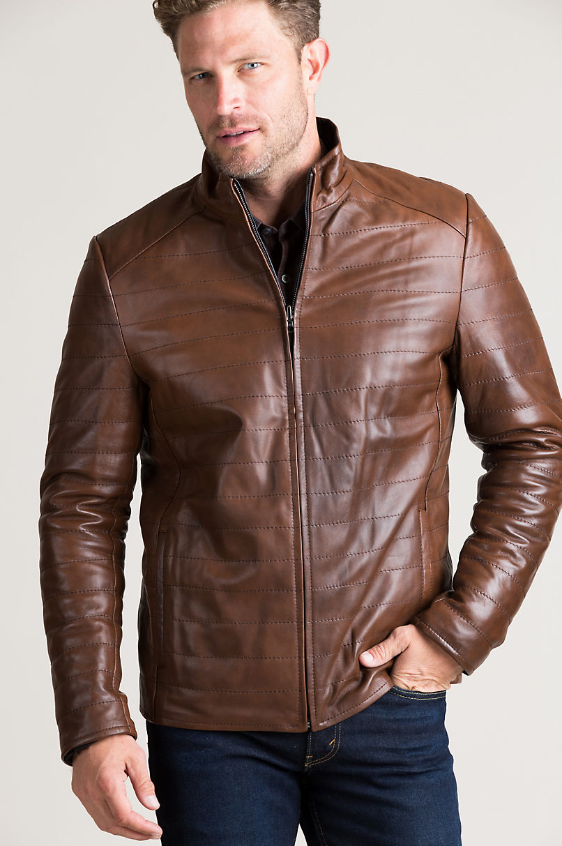 Raymond Reversible Quilted Lambskin Leather Puffer Jacket | Overland