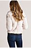 Lucille Rex Rabbit Fur Bomber Jacket with Lambskin Leather Trim