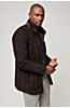 Christian Quilted Lambskin Suede Leather Coat 