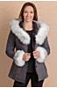 Irma Shearling Sheepskin Jacket with Fox Fur Trim 