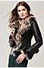 Celestine Lambskin Leather Jacket with Fox Fur Trim