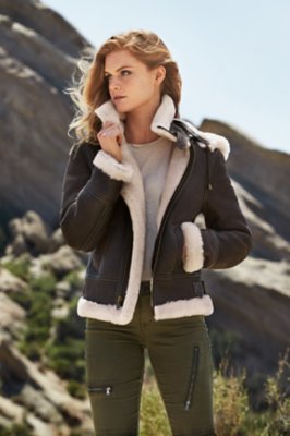 sheepskin jacket womens