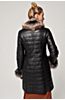 Grace Reversible Astrakhan Lamb and Leather Coat with Fox Fur Trim
