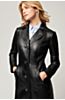 Hazel Full-Length Lambskin Leather Trench Coat