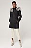 Maria Shearling Sheepskin Coat with Fur Trim and Detachable Hood
