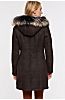 Maria Shearling Sheepskin Coat with Fox Fur Trim and Detachable Hood