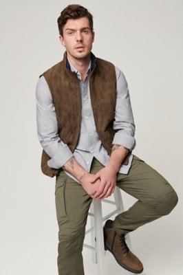 suede vest men