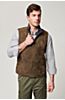 Cole Reversible Quilted Goatskin Suede Leather Vest 