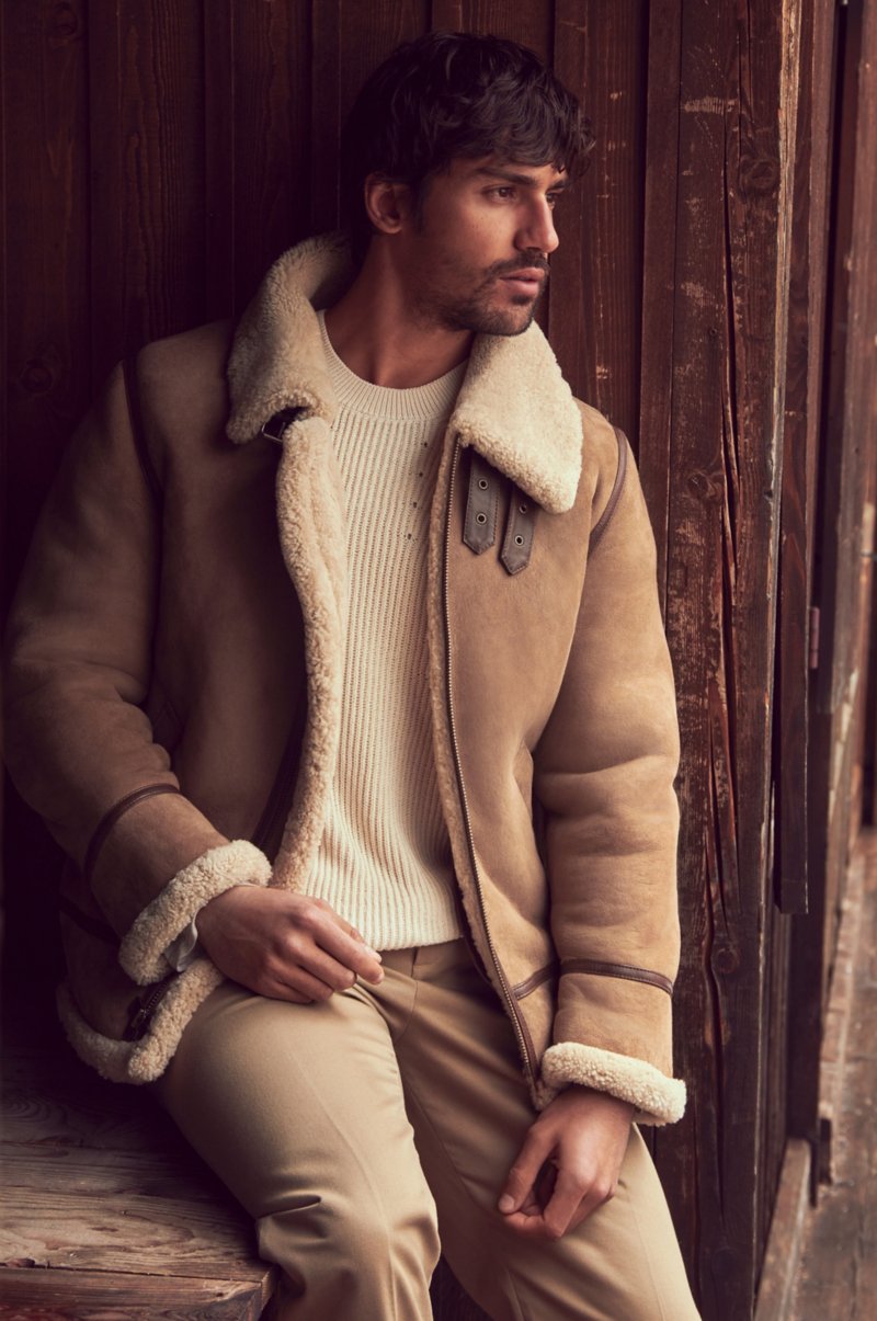sheepskin jacket bomber