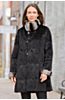 Liza Reversible Mink Fur Coat with Rabbit Fur Trim