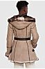 Sandrine Hooded Toscana Sheepskin Coat with Leather Trim     