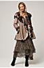 Sandrine Hooded Toscana Sheepskin Coat with Leather Trim     