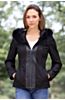 Gabrina Lambskin Leather Jacket with Fox Fur Trim