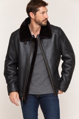 Brody Shearling Sheepskin Bomber Jacket Overland