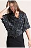 Paradise Floral Lambskin Leather Cape