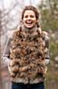 Brynn Reversible Rabbit Fur and Raccoon Fur Vest 
