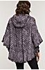 Bettina Hooded Zip-Front Herringbone Knitted Mink Fur Poncho
