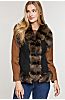 Laura Shearling Sheepskin Vest with Fox Fur Trim