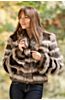 Allegra Longhaired Beaver Fur Jacket with Raccoon Fur Trim