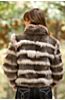 Allegra Longhaired Beaver Fur Jacket with Raccoon Fur Trim