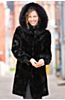 Bridget Reversible Danish Mink Fur Coat with Fox Fur Trim