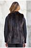 Nancy Long-Haired Beaver Fur Vest with Sheared Beaver Fur Trim