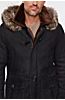 Benjamin Sheepskin Coat with Raccoon Fur Trim and Detachable Hood