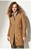 Maria Shearling Sheepskin Coat with Fur Trim and Detachable Hood