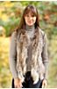 Petra Knitted Rabbit Fur Vest with Raccoon Fur Trim