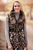 Copper Creek Rabbit Fur Vest with Raccoon Fur Trim