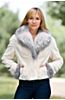 Julianne Beaver Fur Jacket with Fox Fur Trim
