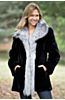 Providence Beaver Fur Coat with Fox Fur Trim