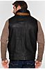 Trekker Goatskin Leather Vest with Merino Shearling Collar