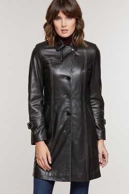 Mia Italian Lambskin Leather Coat | Overland