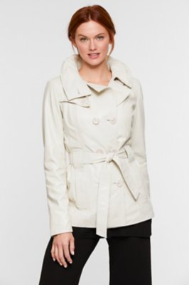 Marnie Lambskin Leather Trench Coat | Overland