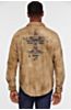 Bison Peak Embroidered Goatskin Suede Leather Shirt