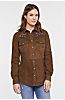 Hannah Embroidered Goatskin Suede Leather Shirt