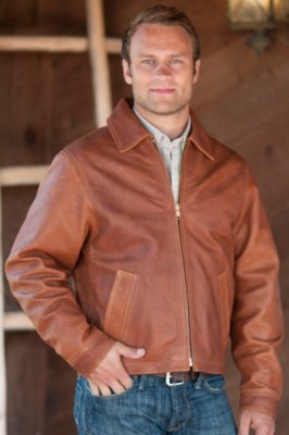 Men's Dallas Bison Leather Jacket Overland
