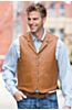 Gage Bison Leather Vest with Concealed Carry Pockets