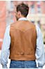 Gage Bison Leather Vest with Concealed Carry Pockets