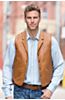 Gage Bison Leather Vest with Concealed Carry Pockets - Tall (42L - 48L)