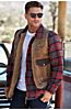 Outback Waxed Canvas and Bison Leather Vest with Concealed Carry Pockets