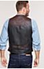 Garrison Bison Leather Vest with Concealed Carry Pockets - Big & Tall (52L - 56L)