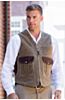 Outback Waxed Canvas and Bison Leather Vest with Concealed Carry Pockets - Big & Tall (52L - 54L)