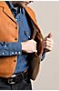 Santa Fe American Bison Leather Vest with Concealed Carry Pockets 