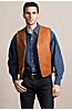Santa Fe American Bison Leather Vest with Concealed Carry Pockets - Big (52-54)