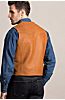 Santa Fe American Bison Leather Vest with Concealed Carry Pockets - Big (52-54)