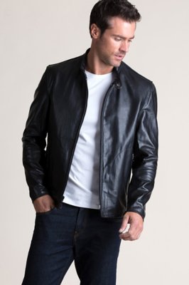 Davis Italian Leather Moto Jacket Overland