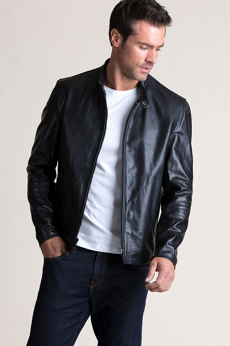 Davis Italian Leather Moto Jacket | Overland