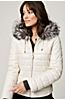 Ginger Hooded Lambskin Leather Jacket with Fur Trim